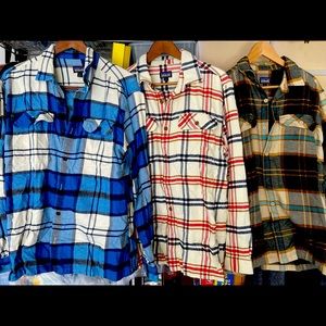 Set of 3 Flannel shirts